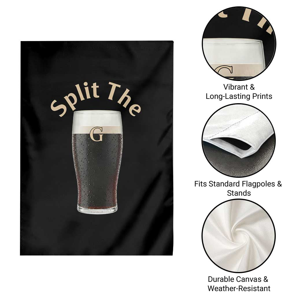 Funny Irish Beer Split The G Garden Flag St Patricks Day Stout Beer Drinking Day