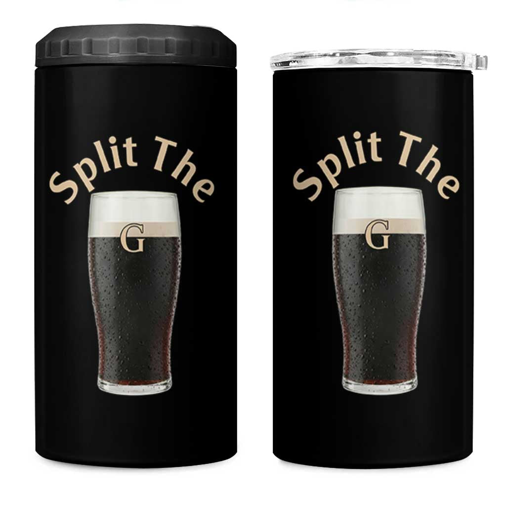 Funny Irish Beer Split The G 4 in 1 Can Cooler Tumbler St Patricks Day Stout Beer Drinking Day