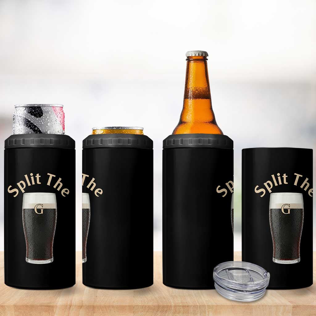 Funny Irish Beer Split The G 4 in 1 Can Cooler Tumbler St Patricks Day Stout Beer Drinking Day