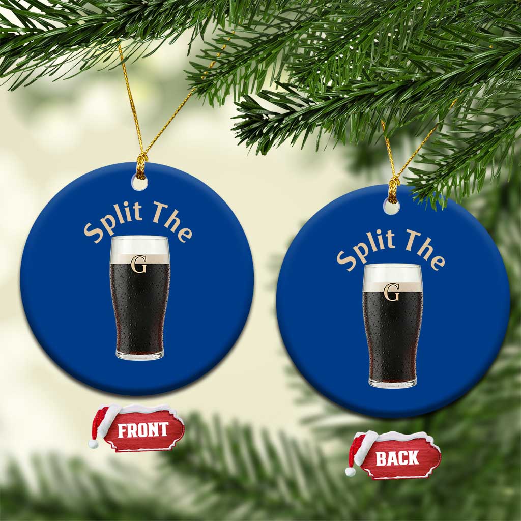 Funny Irish Beer Split The G Ceramic Ornament St Patricks Day Stout Beer Drinking Day