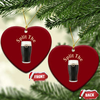 Funny Irish Beer Split The G Ceramic Ornament St Patricks Day Stout Beer Drinking Day