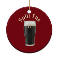 Funny Irish Beer Split The G Ceramic Ornament St Patricks Day Stout Beer Drinking Day