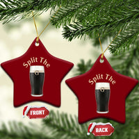Funny Irish Beer Split The G Ceramic Ornament St Patricks Day Stout Beer Drinking Day
