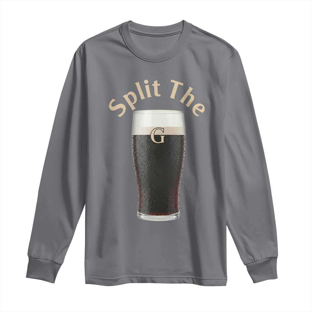 Funny Irish Beer Split The G Long Sleeve Shirt St Patricks Day Stout Beer Drinking Day