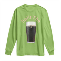 Funny Irish Beer Split The G Long Sleeve Shirt St Patricks Day Stout Beer Drinking Day