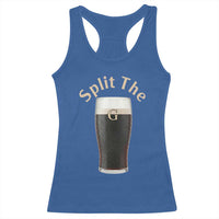 Funny Irish Beer Split The G Racerback Tank Top St Patricks Day Stout Beer Drinking Day