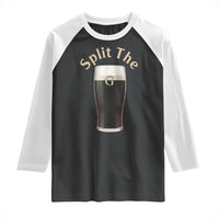 Funny Irish Beer Split The G Raglan Shirt St Patricks Day Stout Beer Drinking Day