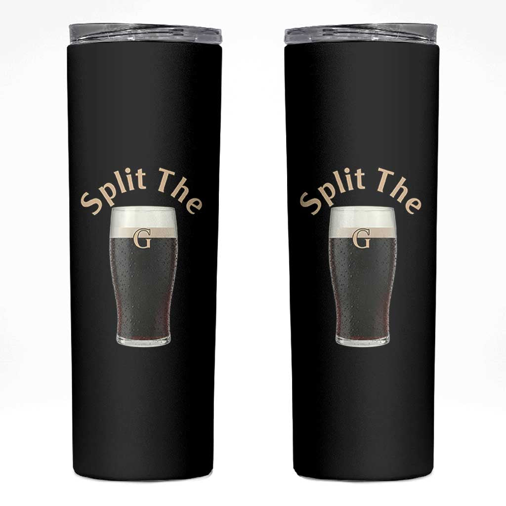 Funny Irish Beer Split The G Skinny Tumbler St Patricks Day Stout Beer Drinking Day