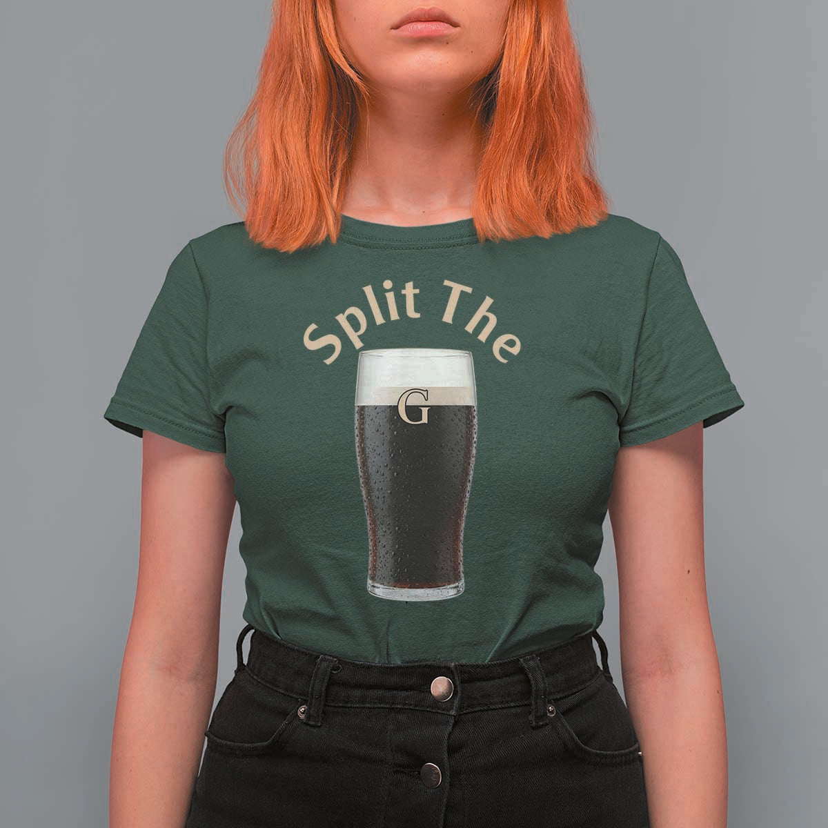 Funny Irish Beer Split The G T Shirt For Women St Patricks Day Stout Beer Drinking Day