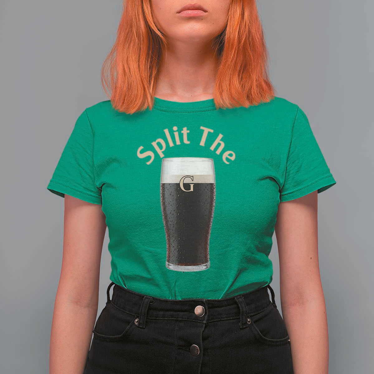 Funny Irish Beer Split The G T Shirt For Women St Patricks Day Stout Beer Drinking Day