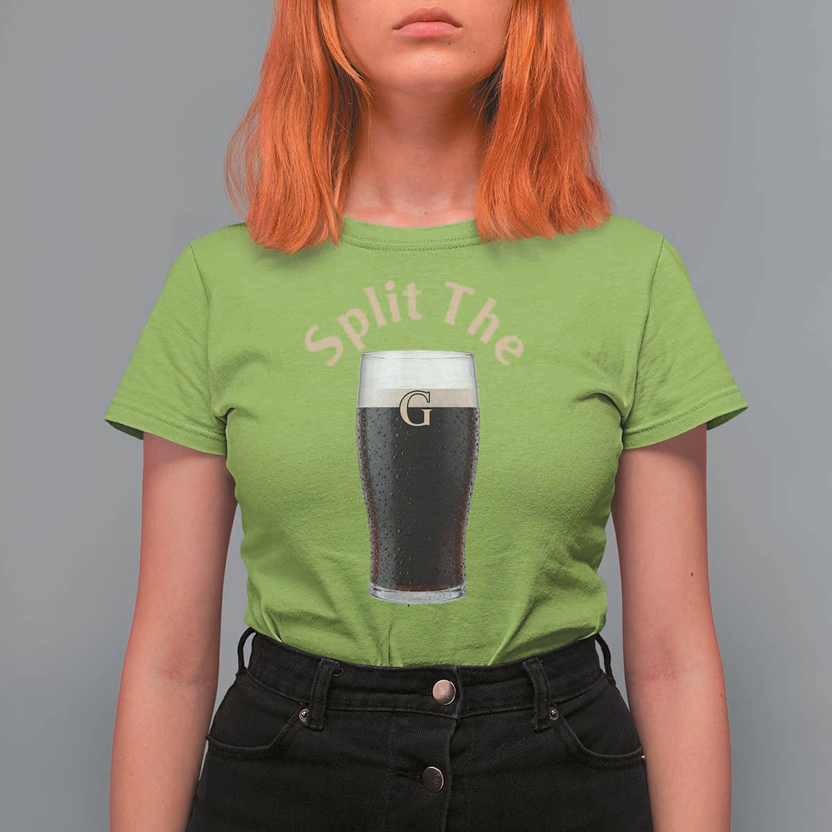 Funny Irish Beer Split The G T Shirt For Women St Patricks Day Stout Beer Drinking Day