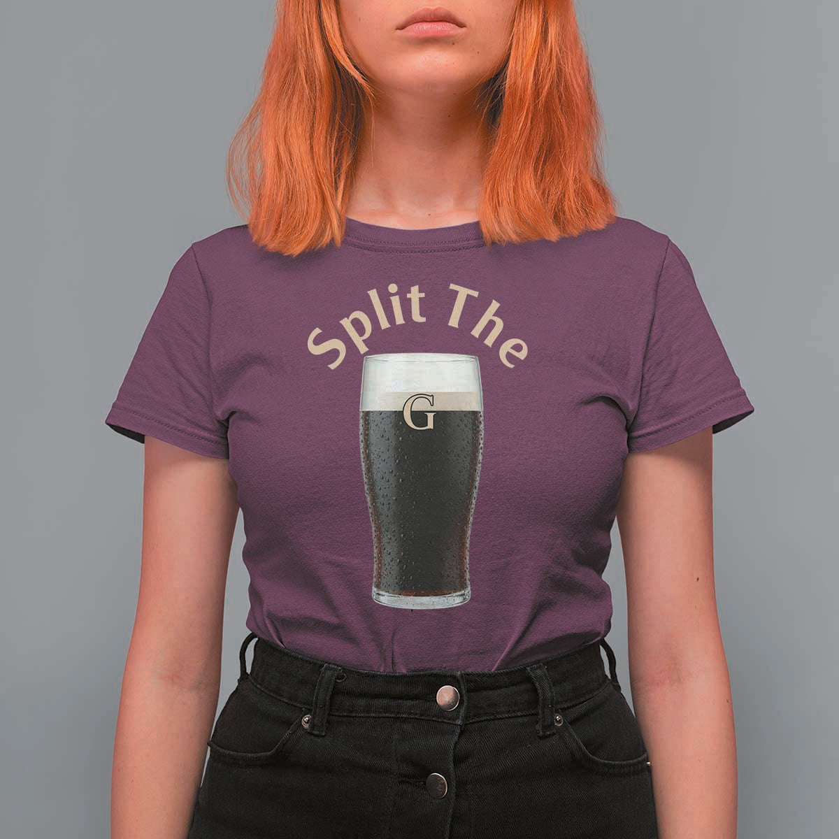 Funny Irish Beer Split The G T Shirt For Women St Patricks Day Stout Beer Drinking Day