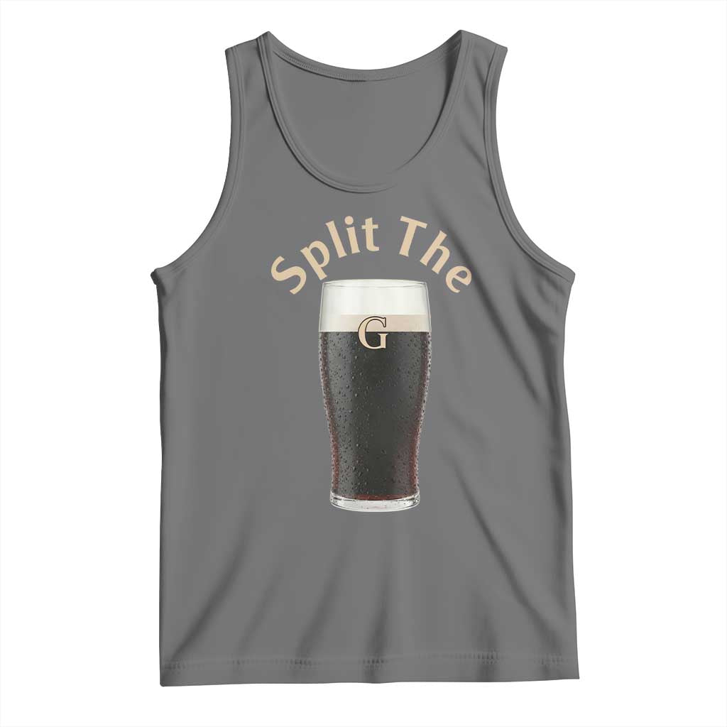 Funny Irish Beer Split The G Tank Top St Patricks Day Stout Beer Drinking Day