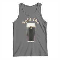 Funny Irish Beer Split The G Tank Top St Patricks Day Stout Beer Drinking Day