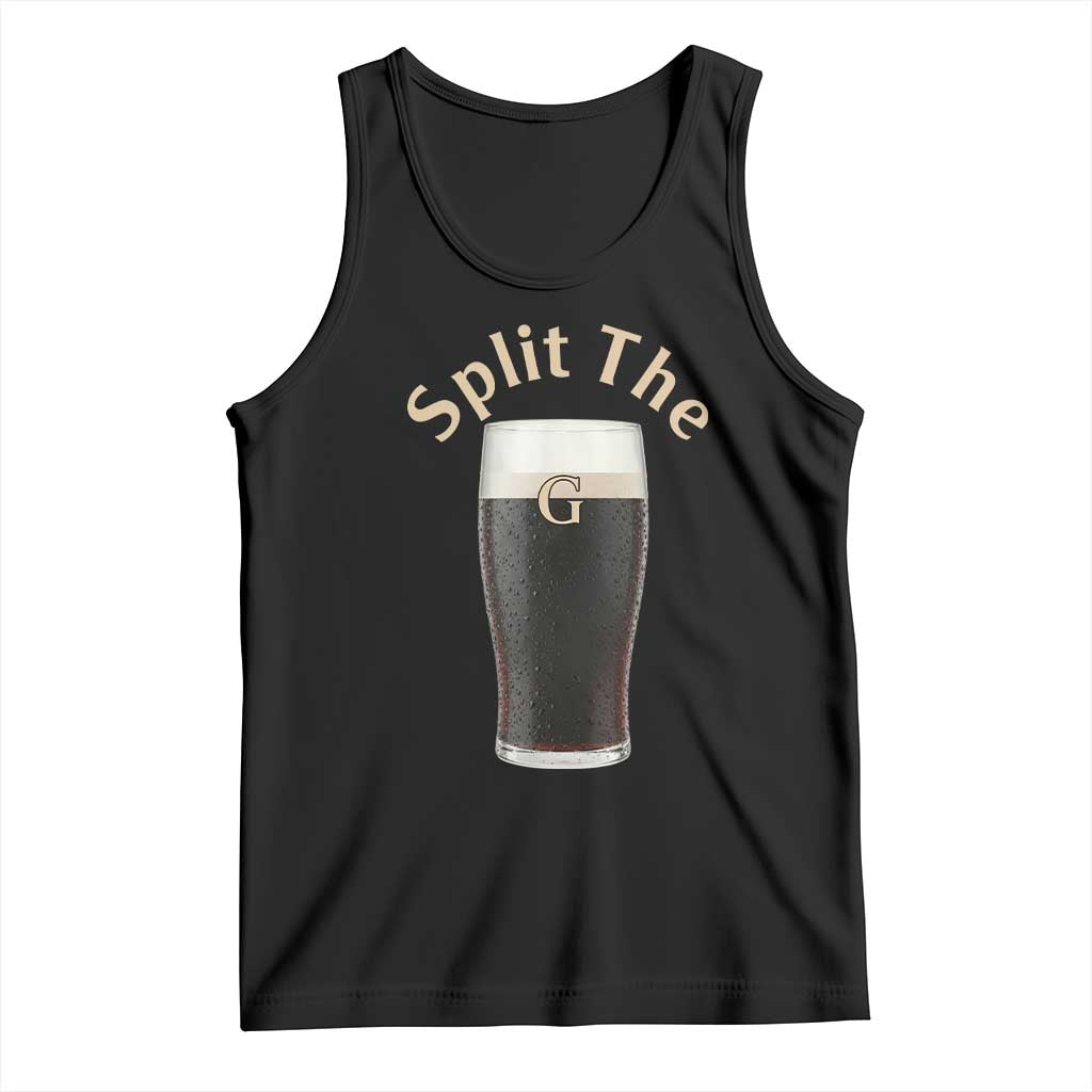 Funny Irish Beer Split The G Tank Top St Patricks Day Stout Beer Drinking Day