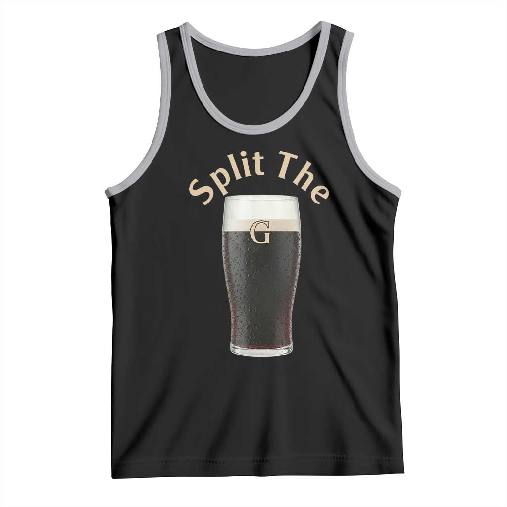 Funny Irish Beer Split The G Tank Top St Patricks Day Stout Beer Drinking Day