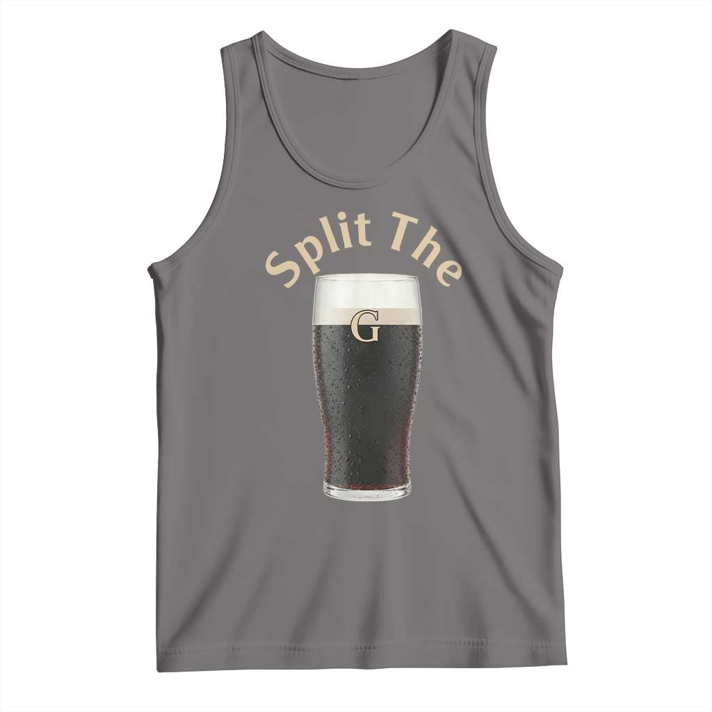 Funny Irish Beer Split The G Tank Top St Patricks Day Stout Beer Drinking Day