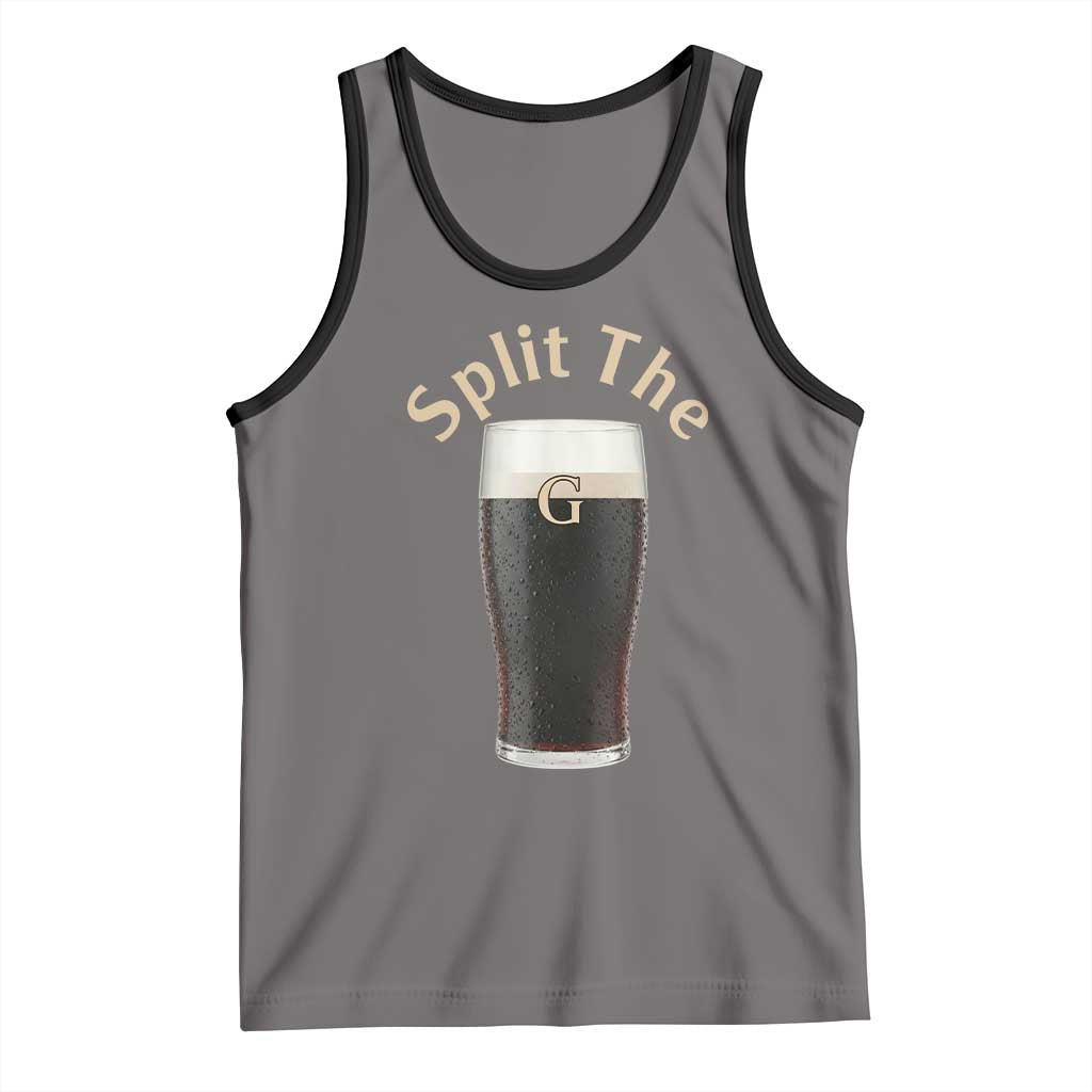 Funny Irish Beer Split The G Tank Top St Patricks Day Stout Beer Drinking Day