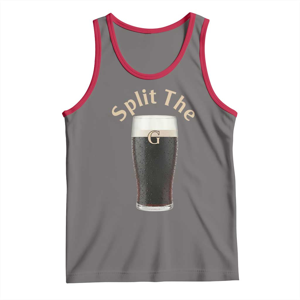 Funny Irish Beer Split The G Tank Top St Patricks Day Stout Beer Drinking Day