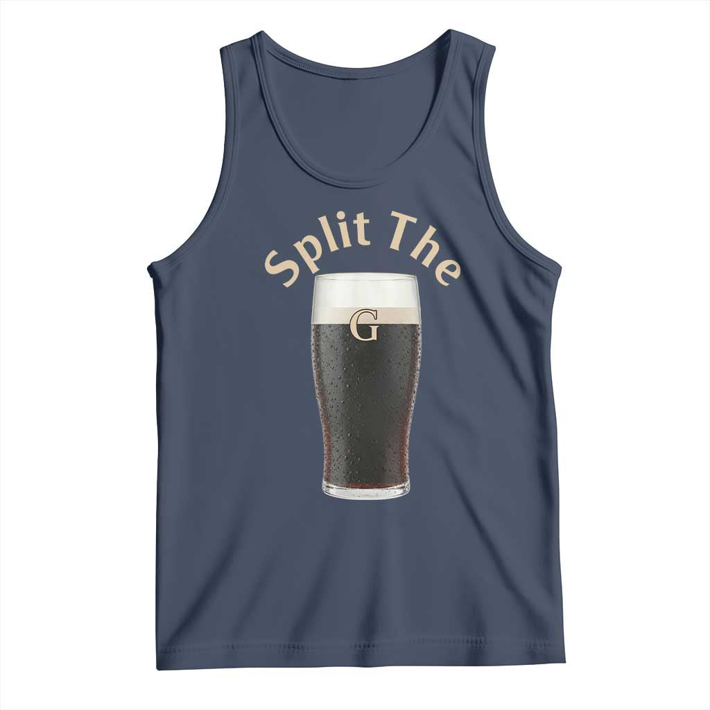Funny Irish Beer Split The G Tank Top St Patricks Day Stout Beer Drinking Day