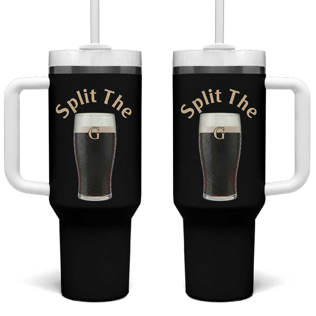 Funny Irish Beer Split The G Tumbler With Handle St Patricks Day Stout Beer Drinking Day