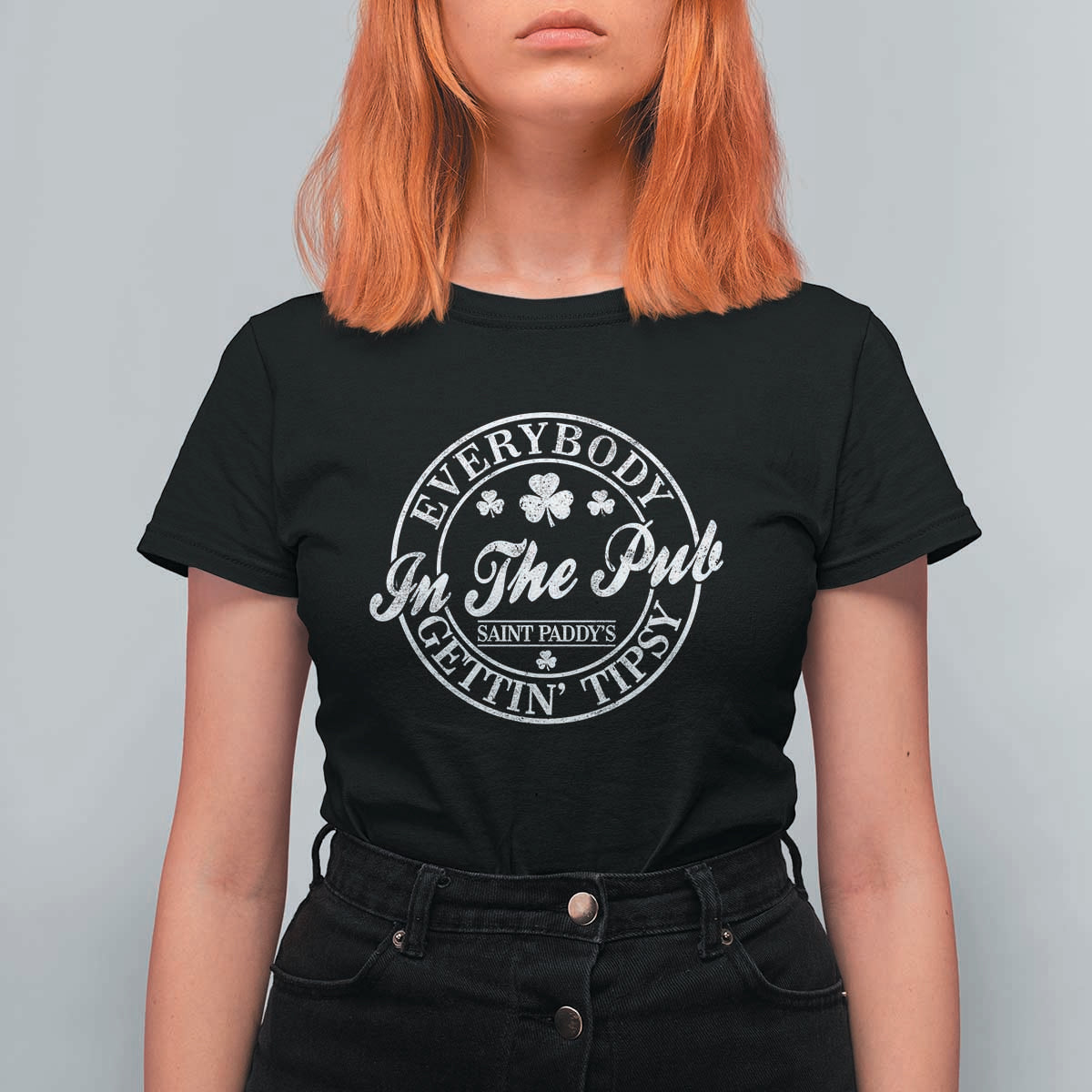 Everybody In The Pub Gettin Tipsy T Shirt For Women Funny St Patricks Day Beer Drinking