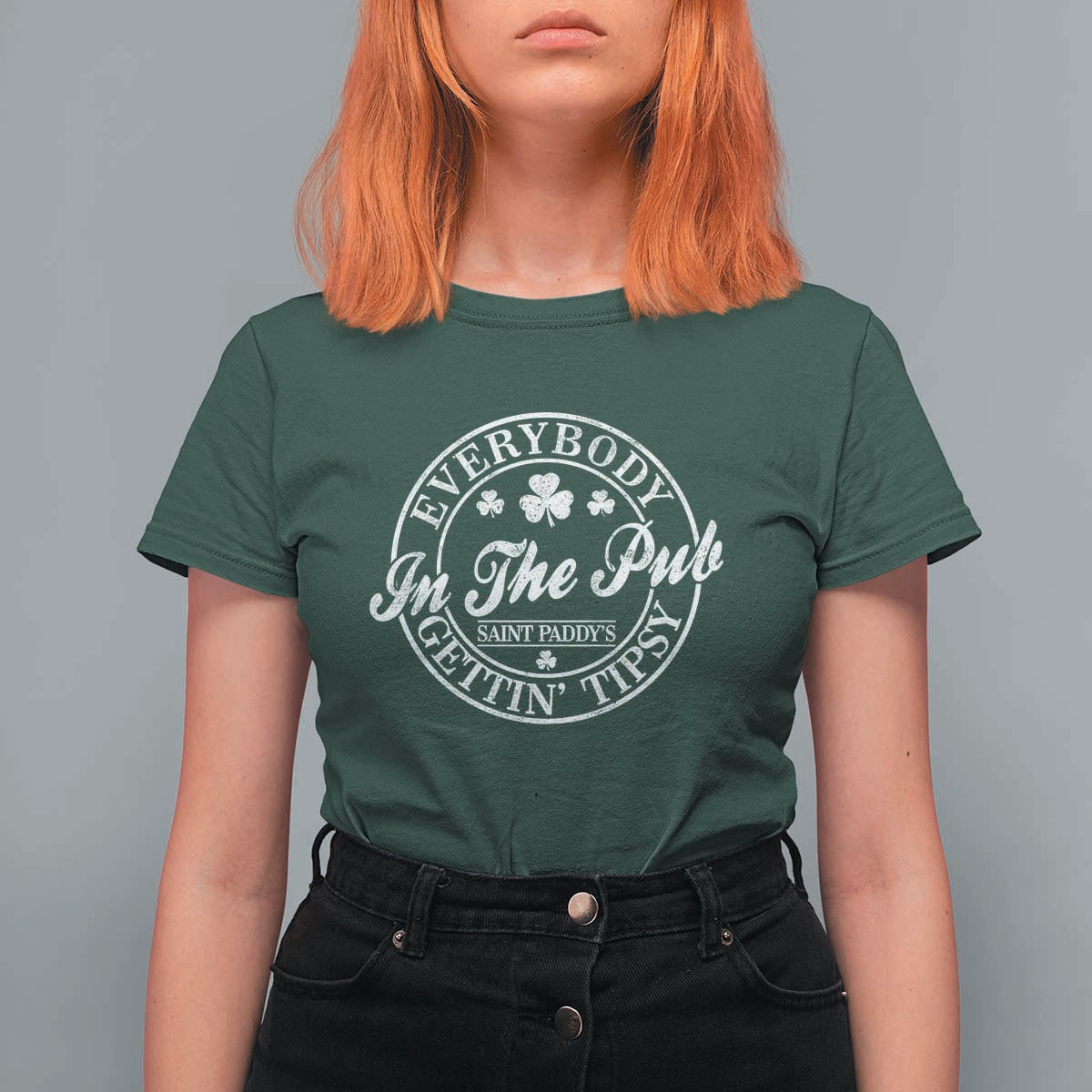 Everybody In The Pub Gettin Tipsy T Shirt For Women Funny St Patricks Day Beer Drinking