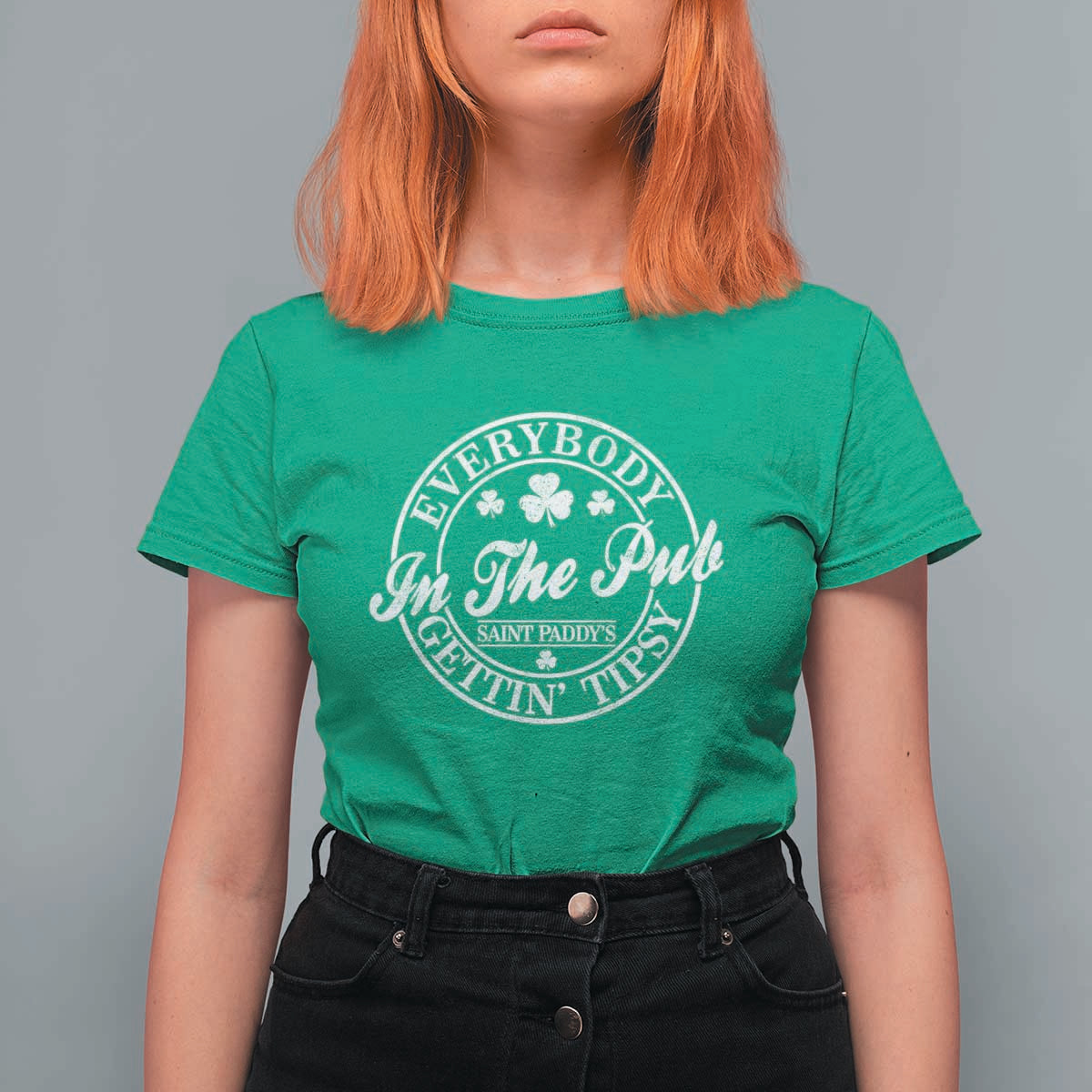 Everybody In The Pub Gettin Tipsy T Shirt For Women Funny St Patricks Day Beer Drinking