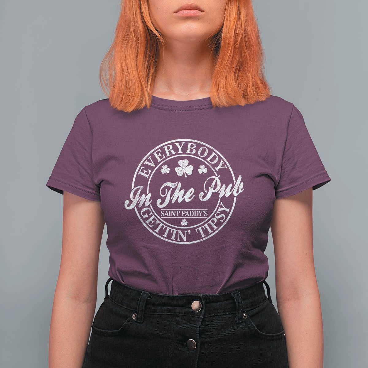 Everybody In The Pub Gettin Tipsy T Shirt For Women Funny St Patricks Day Beer Drinking