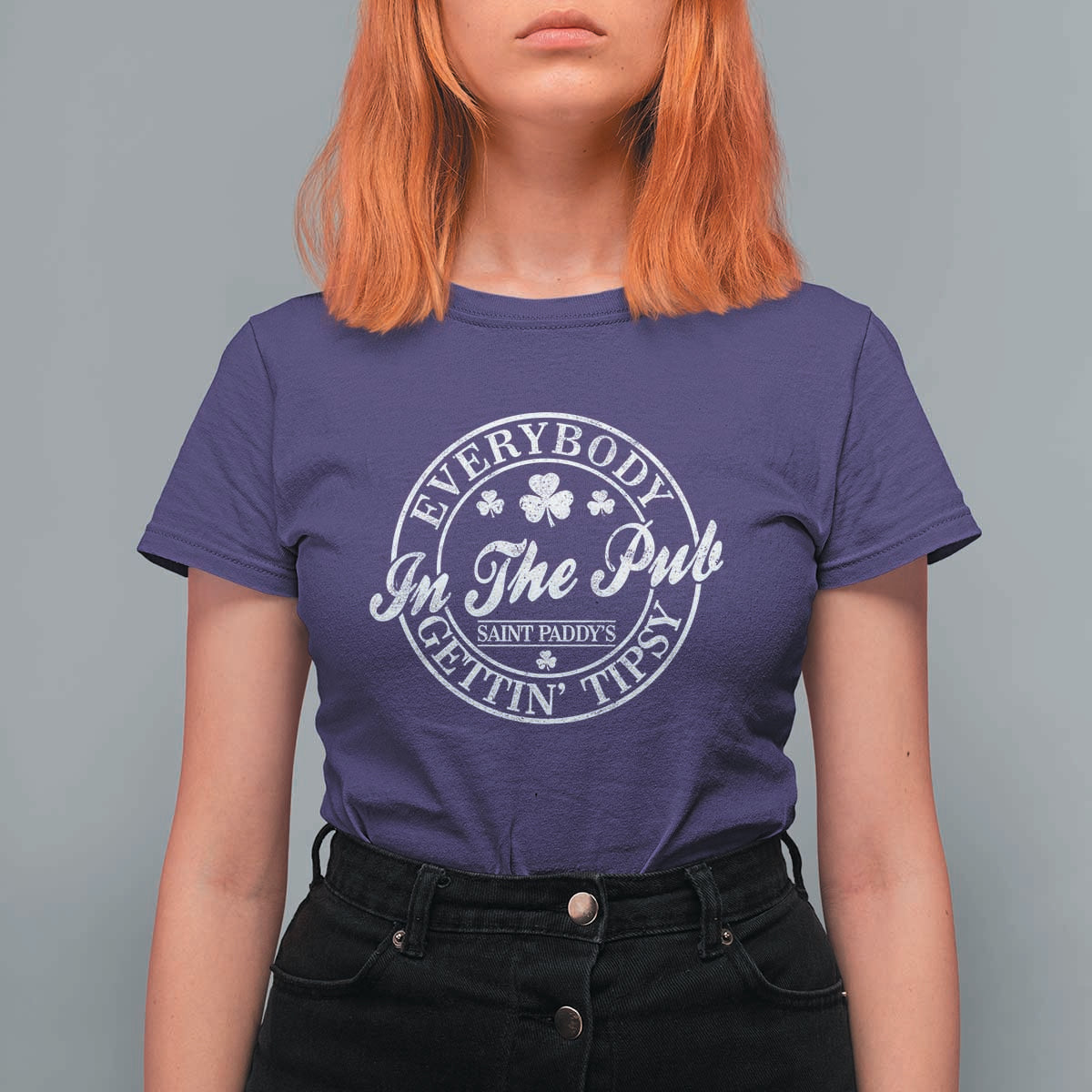 Everybody In The Pub Gettin Tipsy T Shirt For Women Funny St Patricks Day Beer Drinking