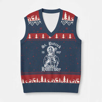 Saint Patrick Is My Homeboy V-Neck Knit Sweater Vest Funny St Patricks Day