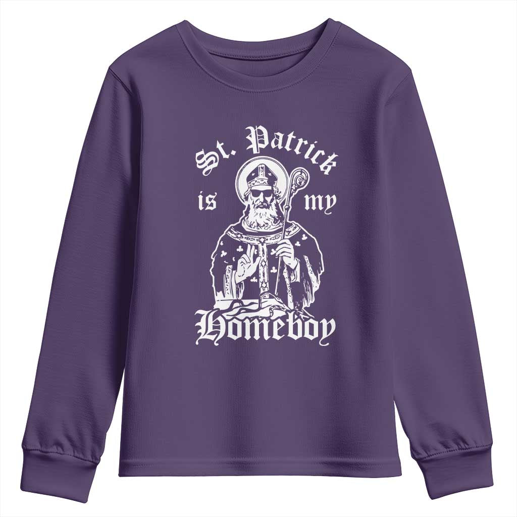 Saint Patrick Is My Homeboy Youth Sweatshirt Funny St Patricks Day