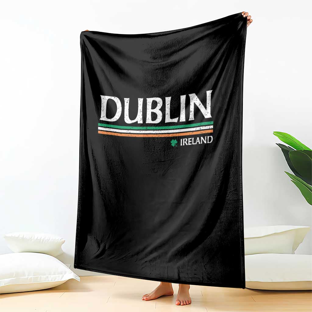 Dublin Ireland Throw Blanket Ireland Flag Souvenirs St Patricks Day Shamrock