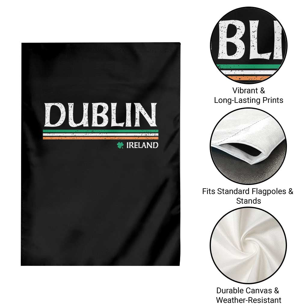 Dublin Ireland Garden Flag Ireland Flag Souvenirs St Patricks Day Shamrock