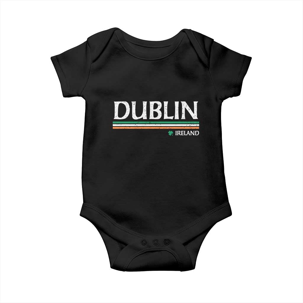 Dublin Ireland Baby Onesie Ireland Flag Souvenirs St Patricks Day Shamrock