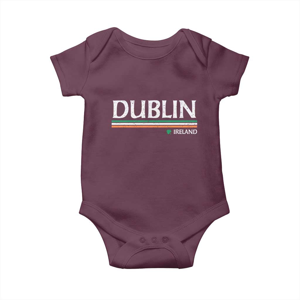 Dublin Ireland Baby Onesie Ireland Flag Souvenirs St Patricks Day Shamrock