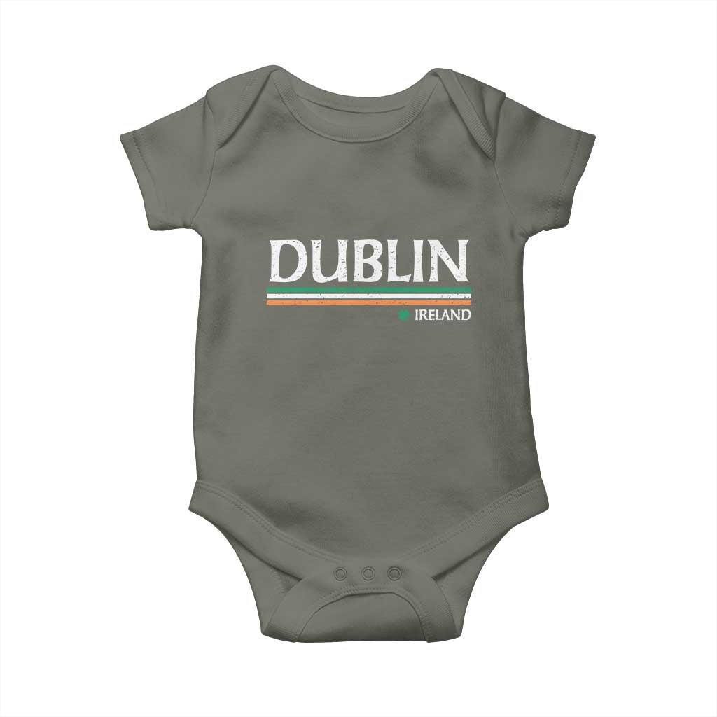 Dublin Ireland Baby Onesie Ireland Flag Souvenirs St Patricks Day Shamrock