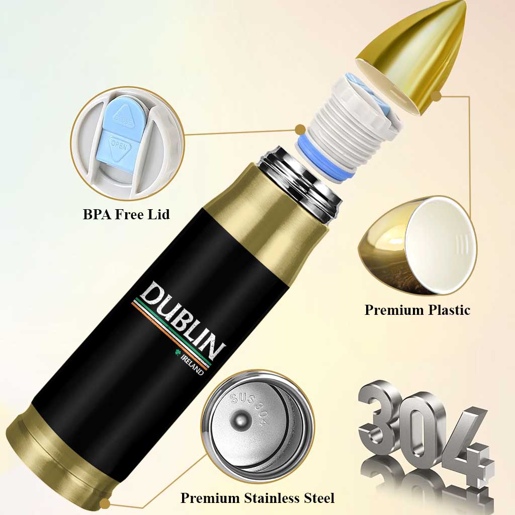 Dublin Ireland Bullet Tumbler Ireland Flag Souvenirs St Patricks Day Shamrock