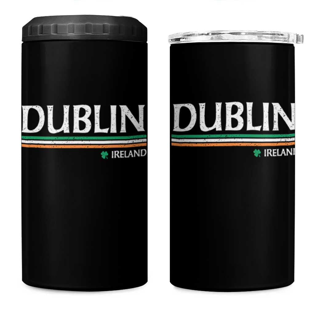 Dublin Ireland 4 in 1 Can Cooler Tumbler Ireland Flag Souvenirs St Patricks Day Shamrock