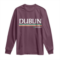 Dublin Ireland Long Sleeve Shirt Ireland Flag Souvenirs St Patricks Day Shamrock