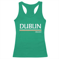 Dublin Ireland Racerback Tank Top Ireland Flag Souvenirs St Patricks Day Shamrock