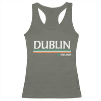 Dublin Ireland Racerback Tank Top Ireland Flag Souvenirs St Patricks Day Shamrock