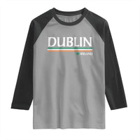 Dublin Ireland Raglan Shirt Ireland Flag Souvenirs St Patricks Day Shamrock