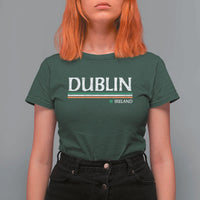 Dublin Ireland T Shirt For Women Ireland Flag Souvenirs St Patricks Day Shamrock