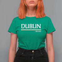 Dublin Ireland T Shirt For Women Ireland Flag Souvenirs St Patricks Day Shamrock