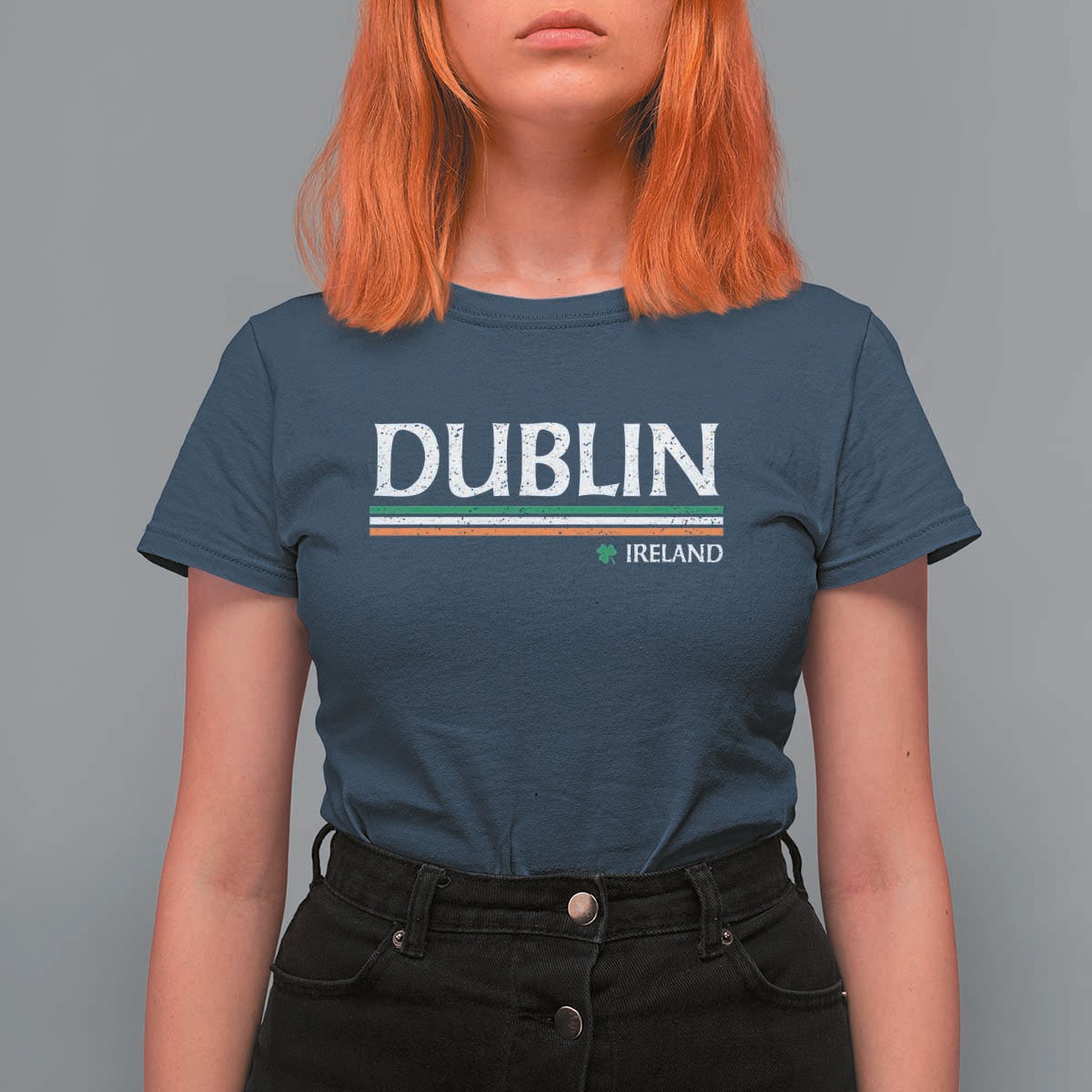 Dublin Ireland T Shirt For Women Ireland Flag Souvenirs St Patricks Day Shamrock