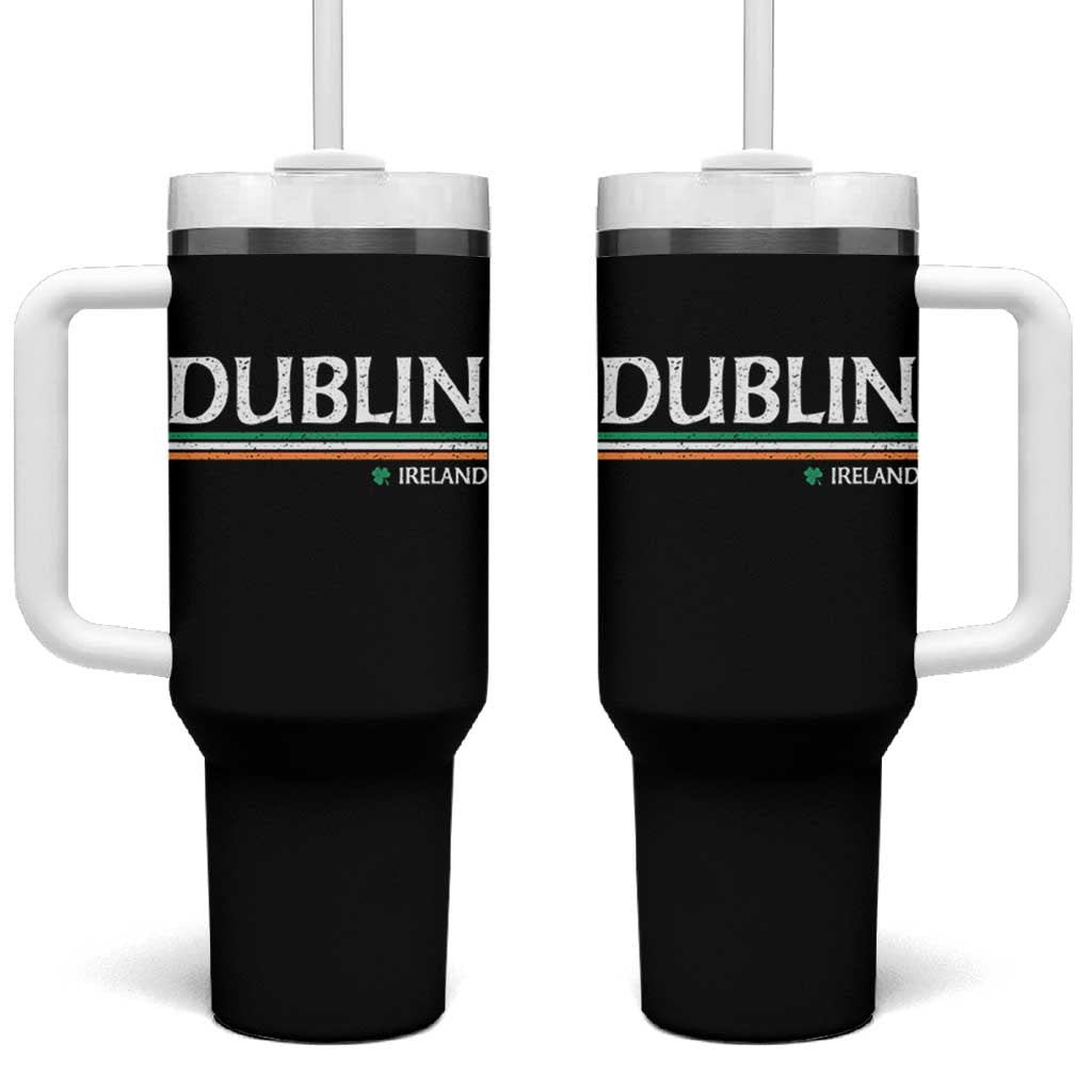 Dublin Ireland Tumbler With Handle Ireland Flag Souvenirs St Patricks Day Shamrock