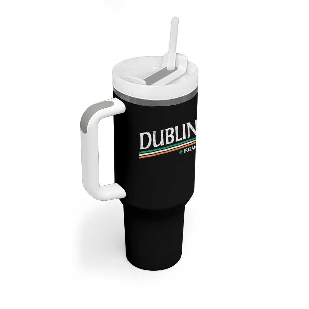 Dublin Ireland Tumbler With Handle Ireland Flag Souvenirs St Patricks Day Shamrock