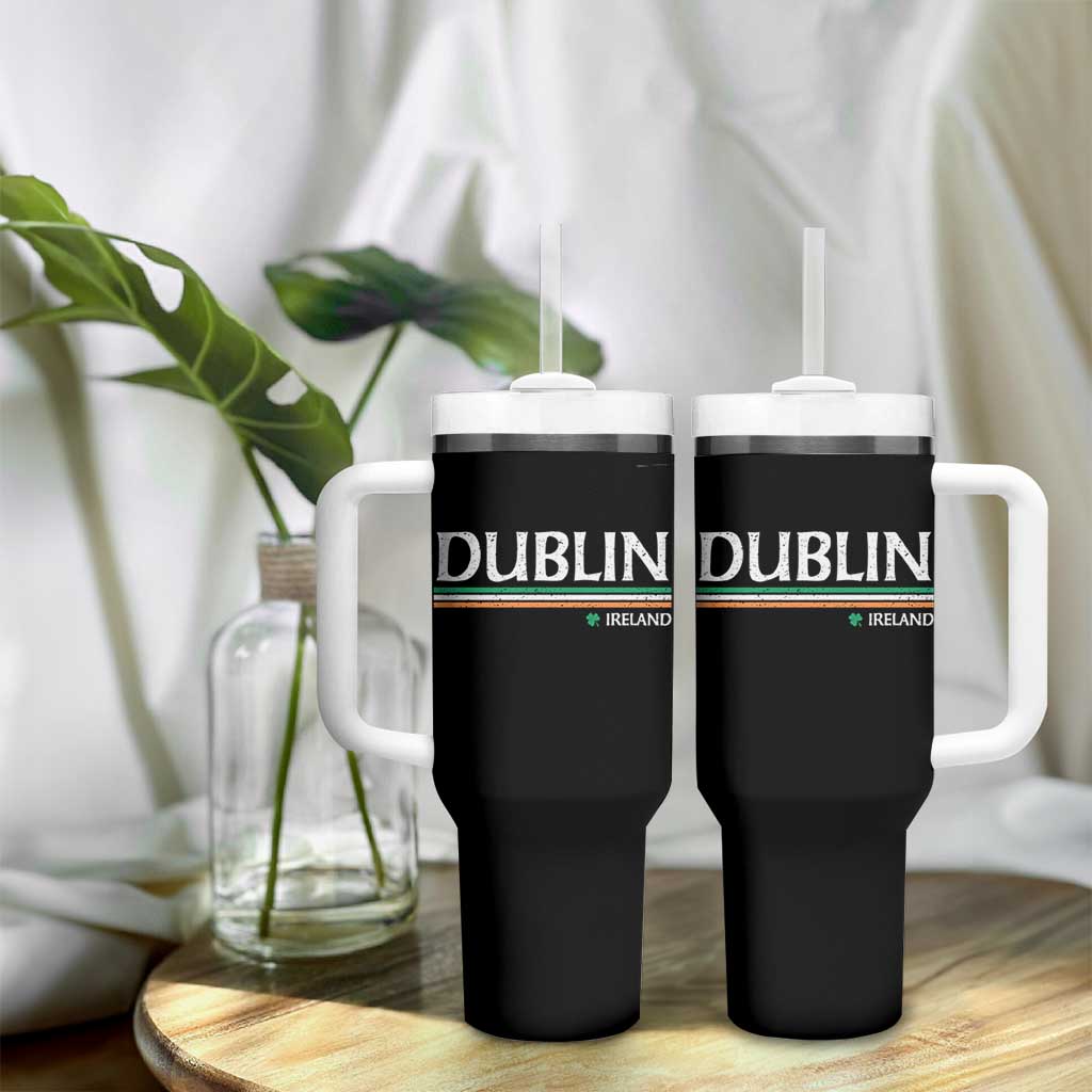 Dublin Ireland Tumbler With Handle Ireland Flag Souvenirs St Patricks Day Shamrock