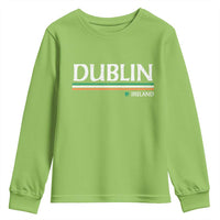 Dublin Ireland Youth Sweatshirt Ireland Flag Souvenirs St Patricks Day Shamrock